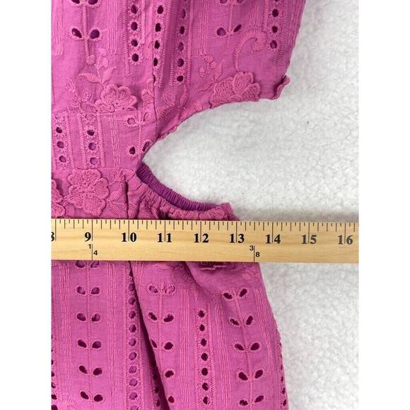 Adelyn Rae Dress Women’s Pink Katina Embroidered Cut Out Midi Feminine L NWT - Picture 6 of 9